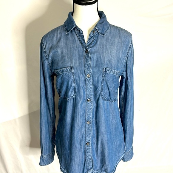 RAILS Carter Raw denim dark wash frayed hem in small - Picture 2 of 7